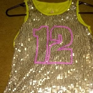 Silver Sequined Tank Top